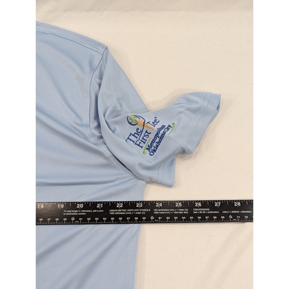 NWT HL Sport Horn Legend Ice Blue Golf Polo Shirt The First Tee oKC Mens Large - Picture 7 of 8